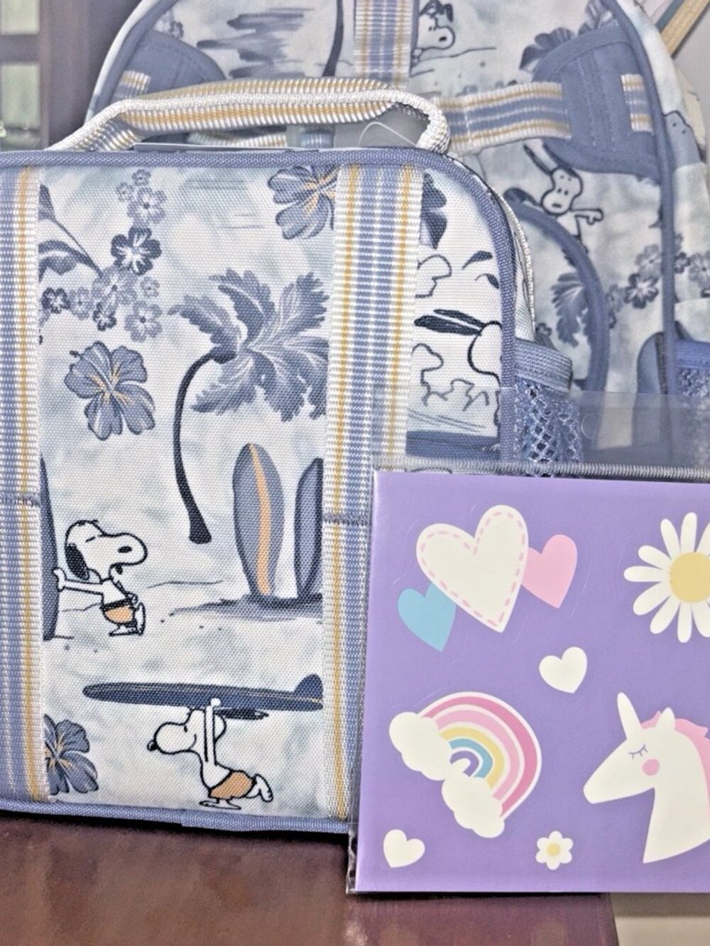 Pottery barn School LUNCH BOX + Stickers SNOOPY DOG Grogu bag Gift kid 🚀